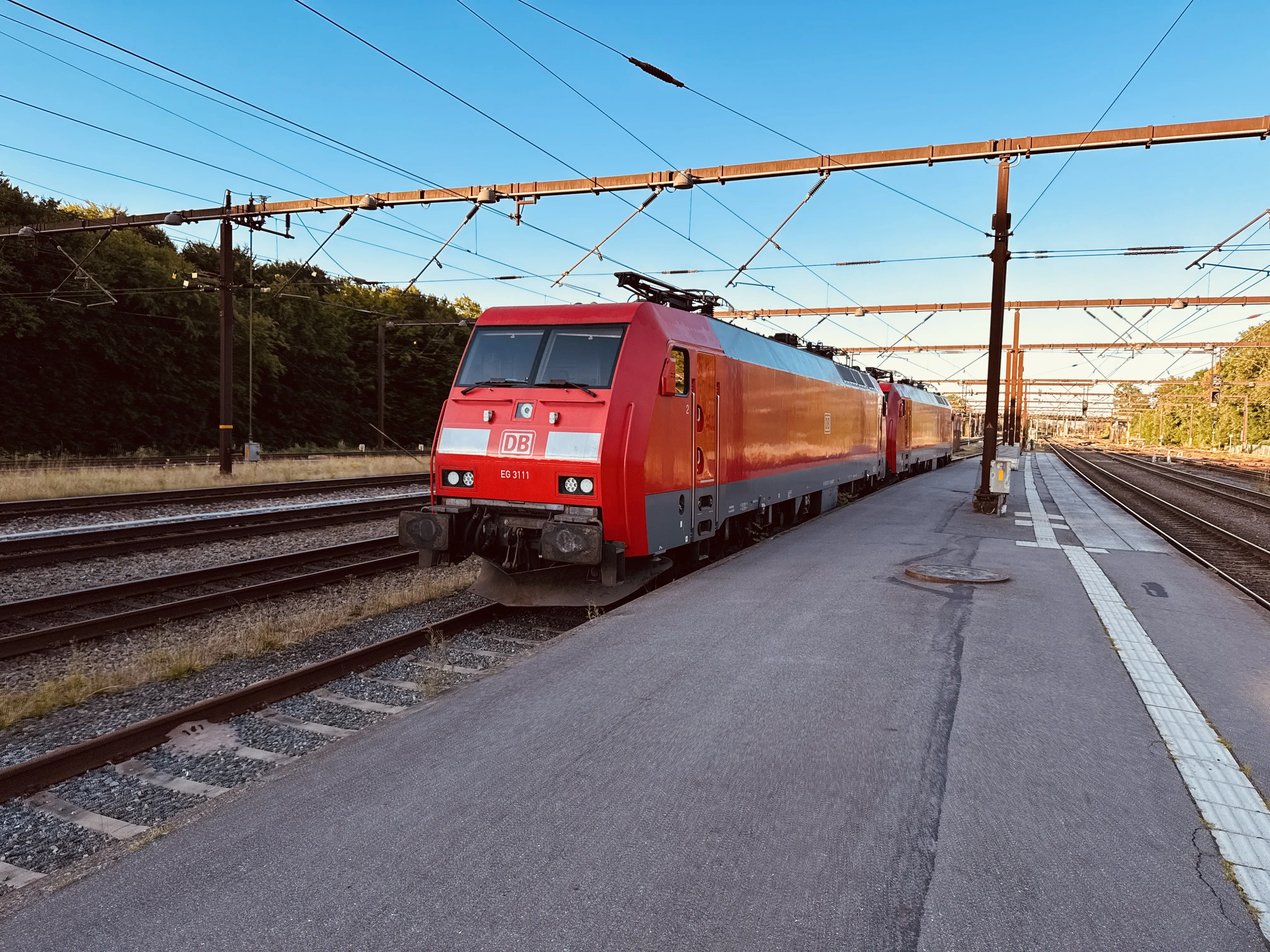 Billede af DBCSC EG 3111, tidligere DSB EG 3111 fotograferet ud for Fredericia Station.