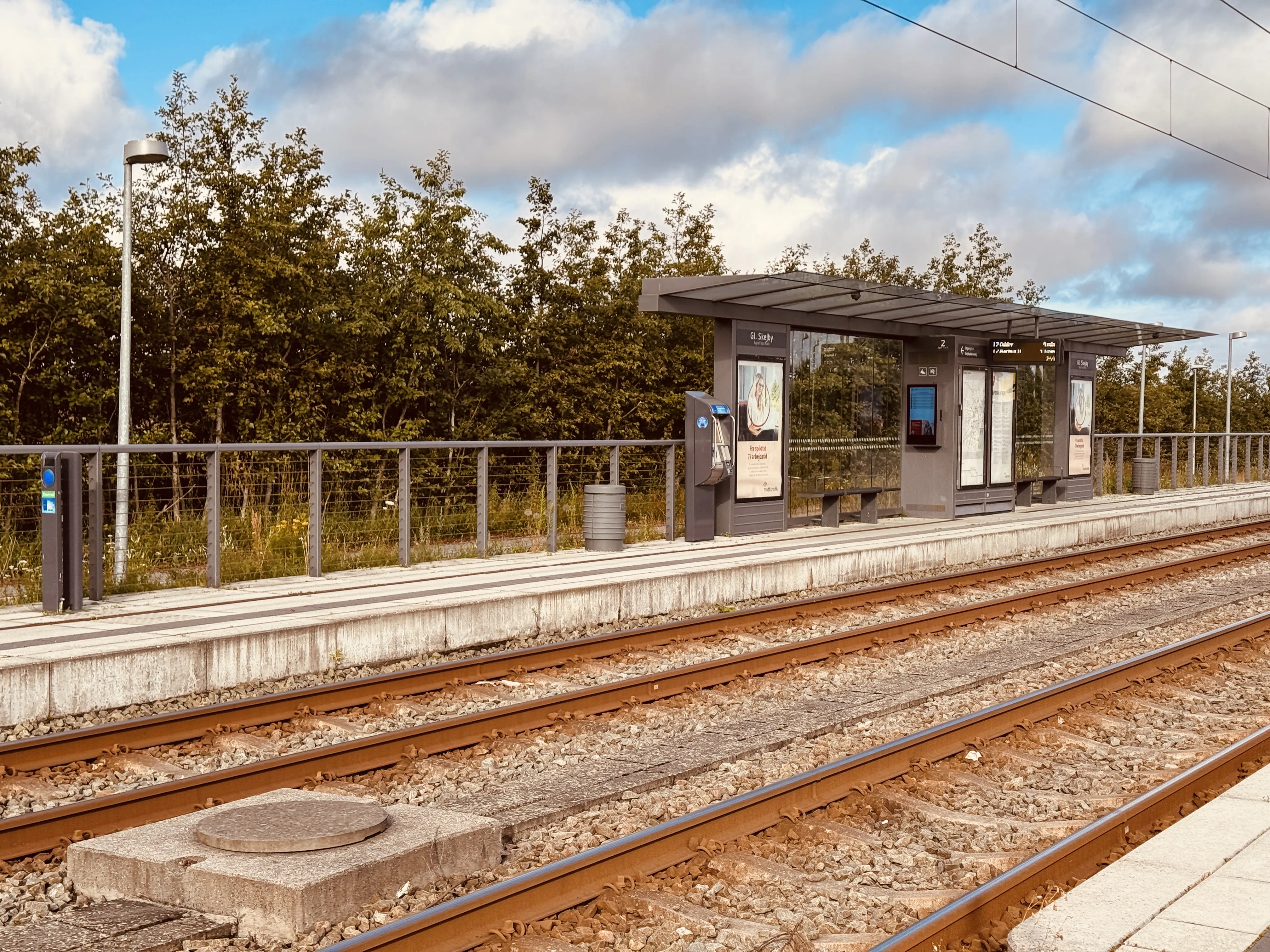 Billede af Gl. Skejby (Agro Food Park) Letbanestation. Billede af Gl. Skejby (Agro Food Park) Letbanestation.