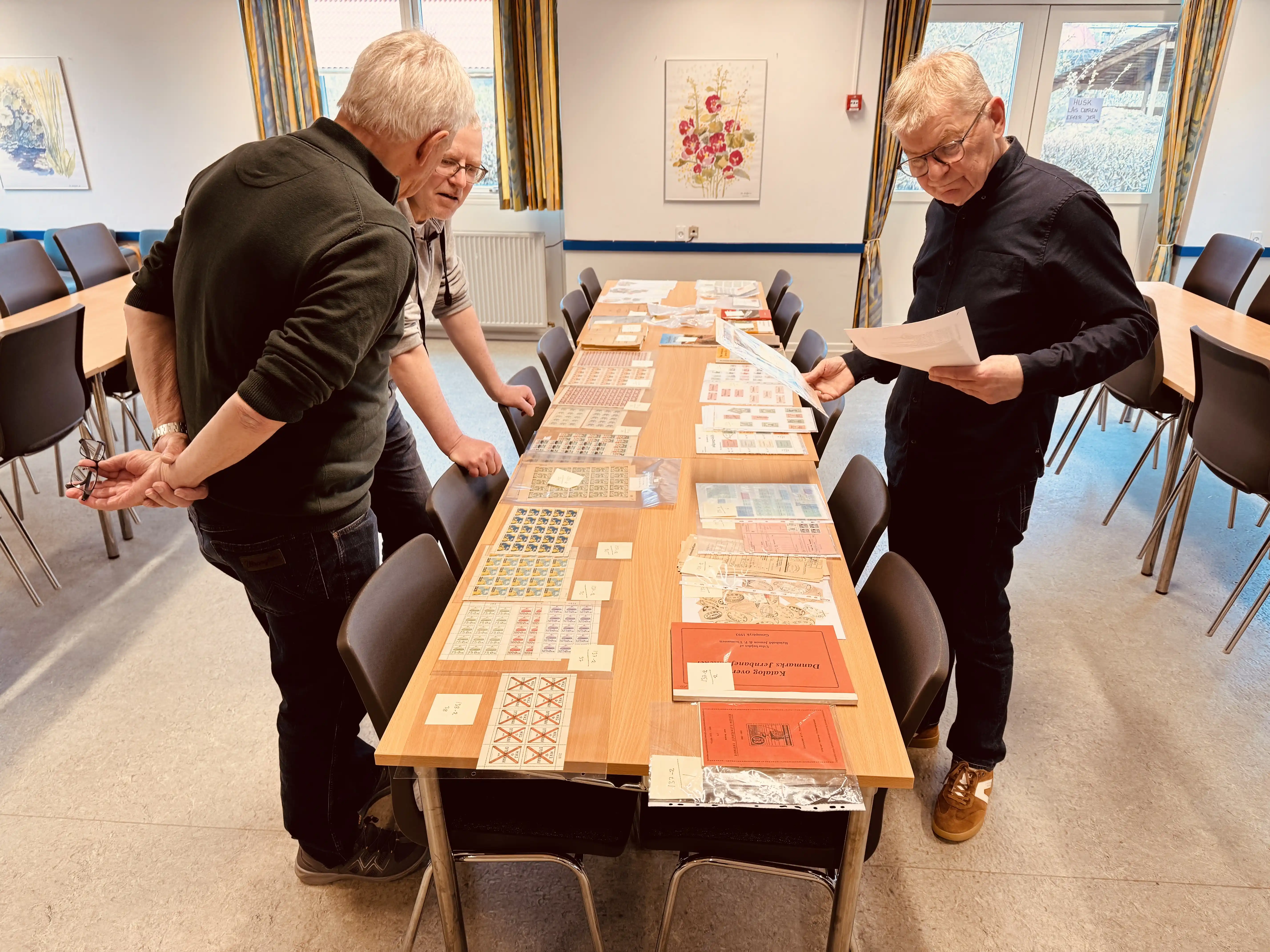 Materiale gennemgang til auktionen