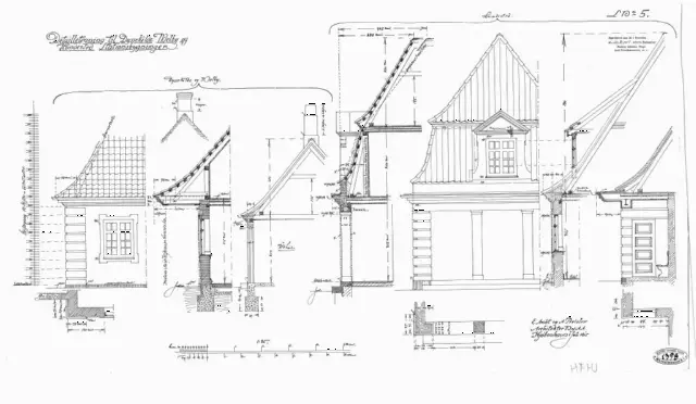 Tegning af Hundested Station.