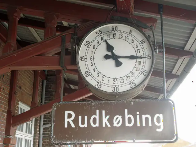 Billede af 24 timers uret på Rudkøbing Station.
