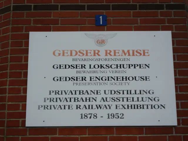Billede af remiseområdet ved Gedser Station.