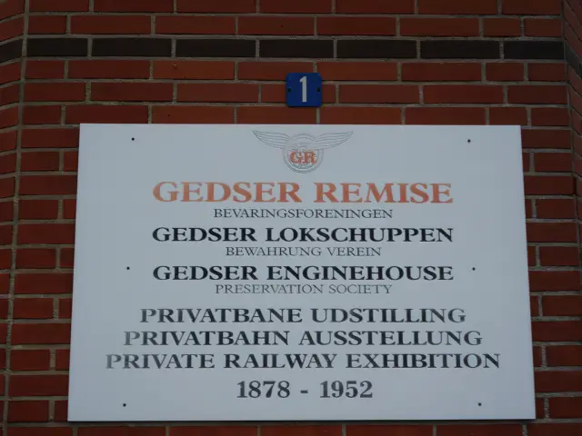 Billede af remiseområdet ved Gedser Station.