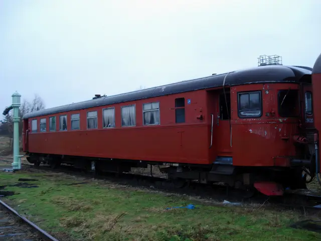 Billede af remiseområdet ved Gedser Station.