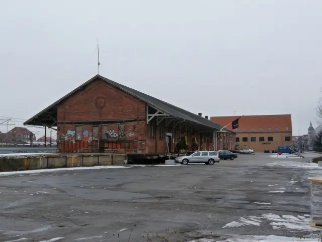 Billede af Slagelse Stations varehus.