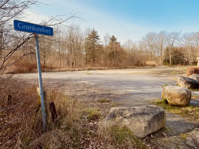 Billede af hvor Fasterholt Station har ligget - alt er væk i dag.