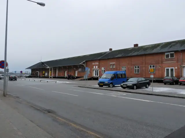Billede af Slagelse Stations pakhus.