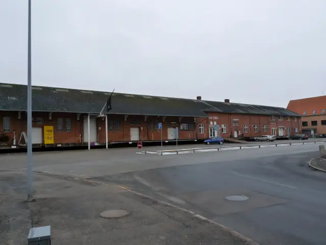 Billede af Slagelse Stations pakhus.