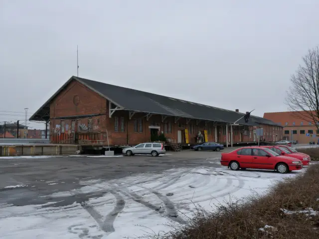 Billede af Slagelse Stations pakhus.