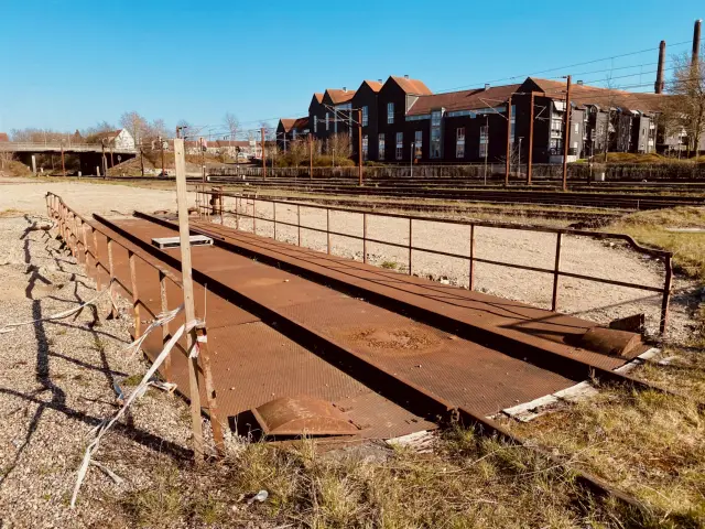 Billede af Slagelse Stations drejeskive.