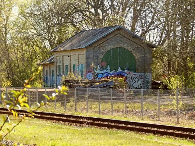 Billede af Fredensborg Stations remise.