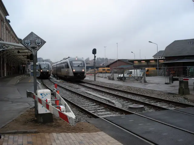 Billede af DSB MQ 4114-4914 fotograferet ud for Svendborg Station.