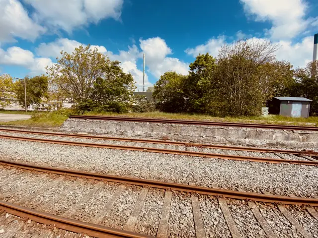 Billede af Skærbæk Stations læssekant.
