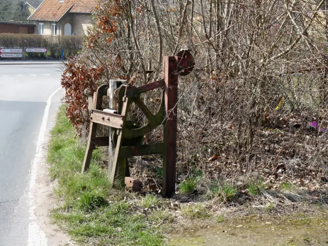 Billede af Stein & Meyland Jernstøberi og Maskinfabrik bomspil ved Ebberup Station.