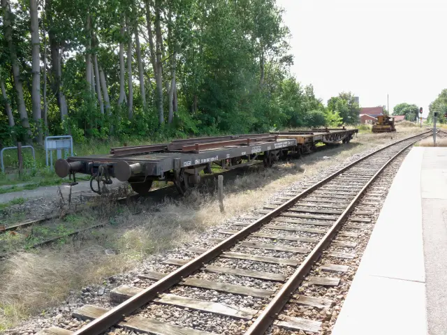 Billede af Gislinge Stations sporareal.