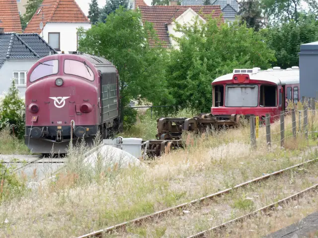 Billede af Holbæk Stations sporareal.