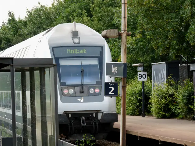 Billede af Lejre Stations sporareal.