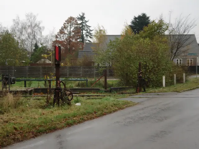 Billede af Nårup Stations ind og udkørsel.