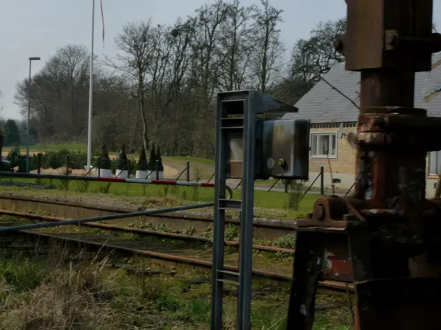 Billede af Nårup Stations ind og udkørsel.