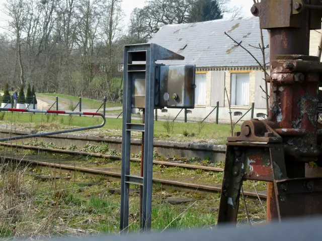 Billede af Nårup Stations ind og udkørsel.