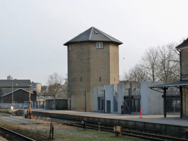 Billede af Næstved Stations vandtårn.
