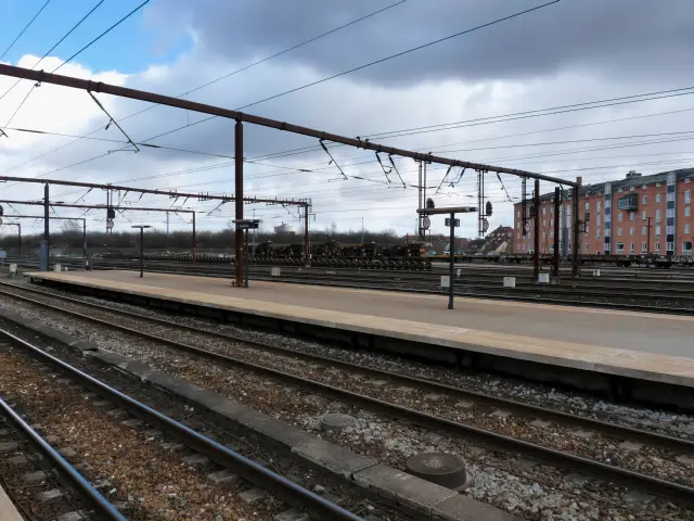 Billede af Roskilde Stations sporareal.