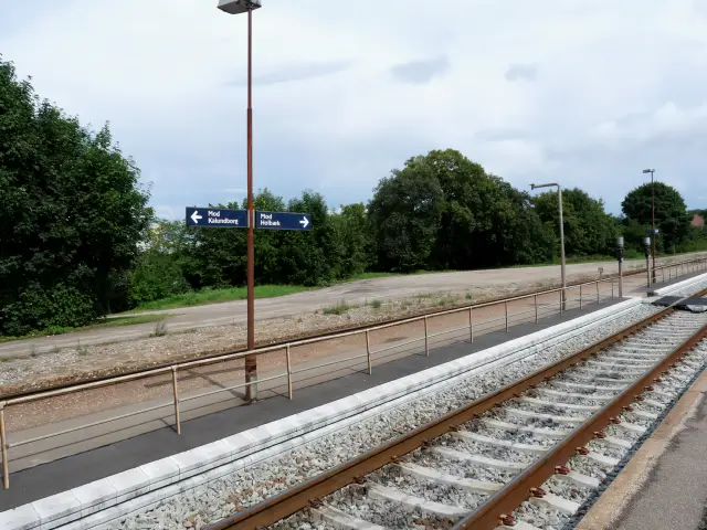 Billede af Svebølle Stations sporareal.