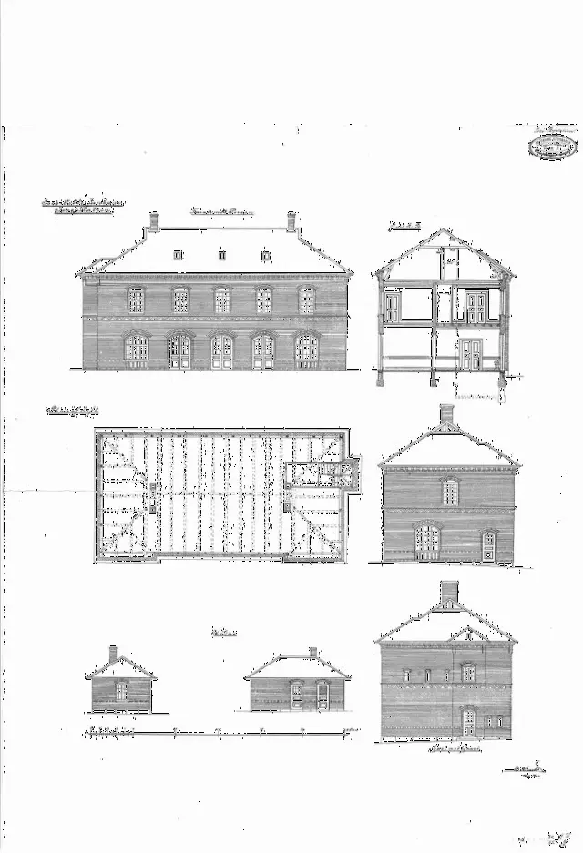 Tegning af Sorø By Station.