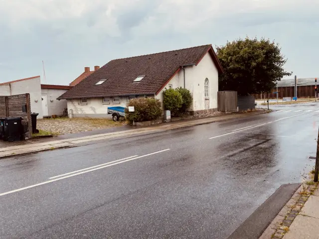 Billede af Masnedsund Stations remise.
