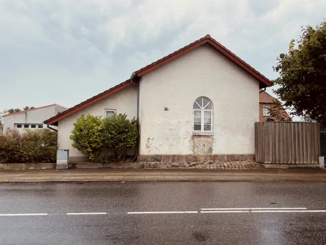 Billede af Masnedsund Stations remise.
