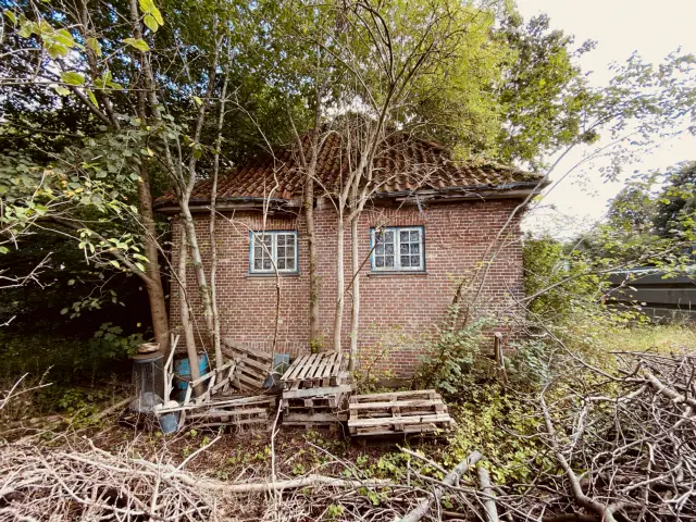 Billede af Skalbjerg Stations varehus.