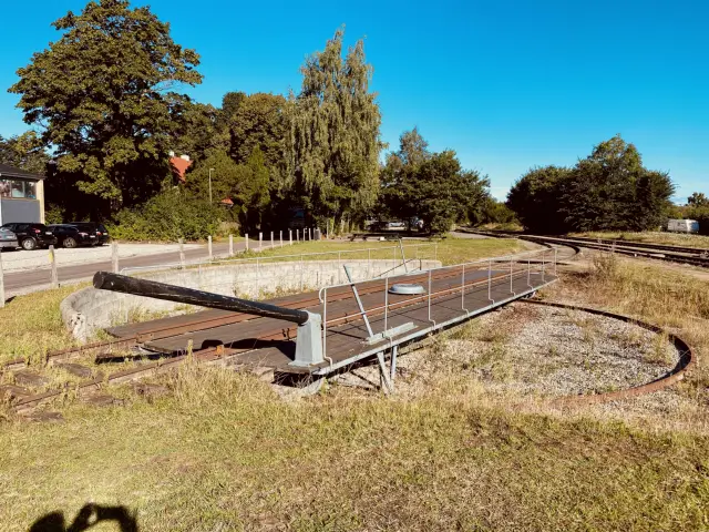 Billede af Korinth Stations drejeskive.