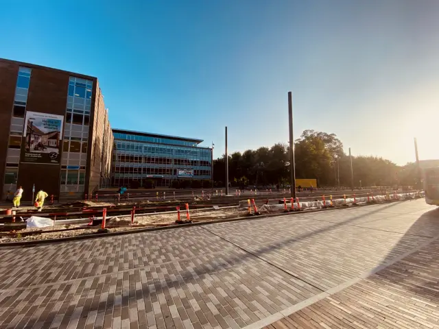 Billede af Odense Banegård Letbanestation.