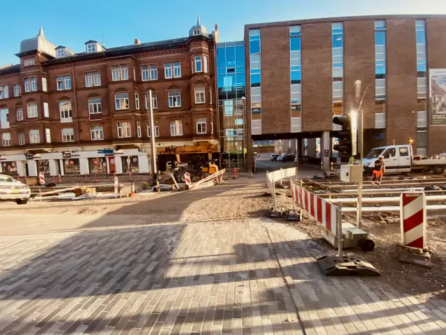 Billede af Odense Banegård Letbanestation.