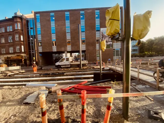 Billede af Odense Banegård Letbanestation.