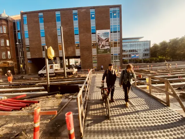 Billede af Odense Banegård Letbanestation.