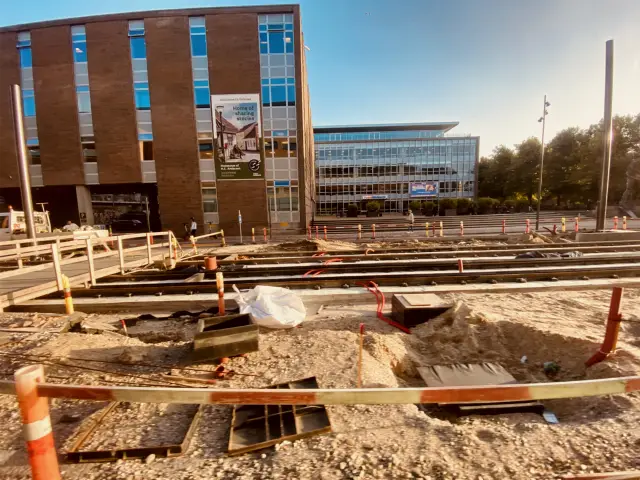 Billede af Odense Banegård Letbanestation.