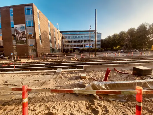 Billede af Odense Banegård Letbanestation.