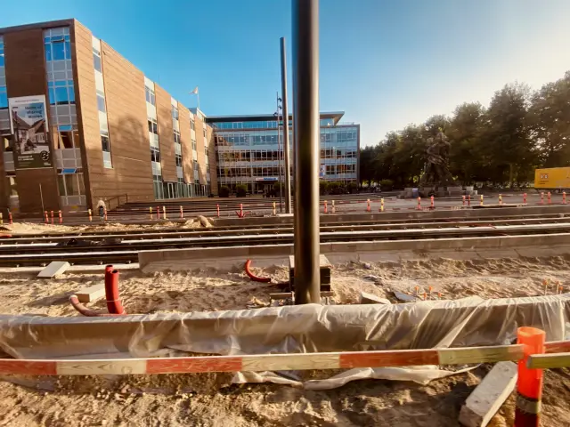 Billede af Odense Banegård Letbanestation.