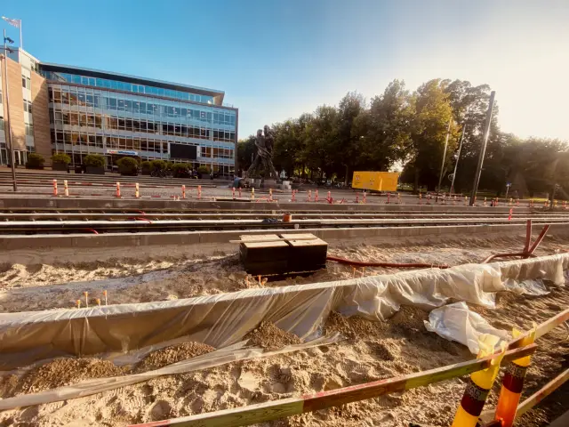 Billede af Odense Banegård Letbanestation.