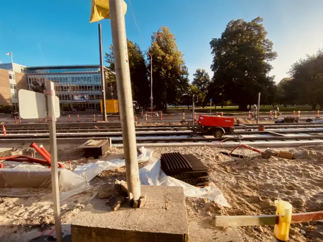 Billede af Odense Banegård Letbanestation.