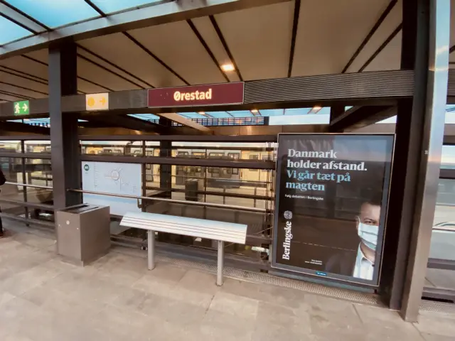 Billede af Ørestad Metrostation.