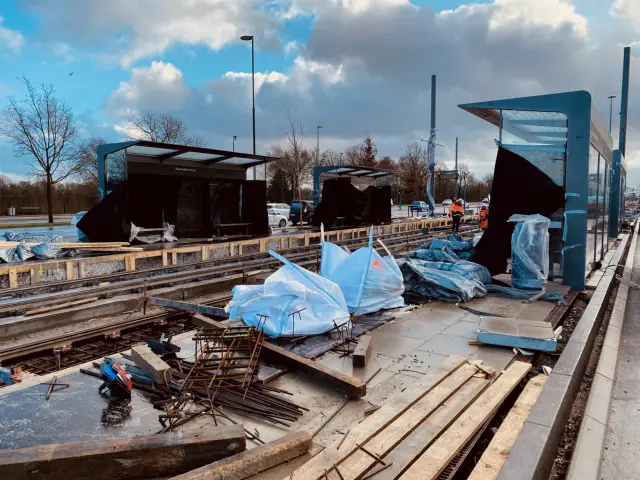 Billede af Rosengårdcentret Letbanestation.