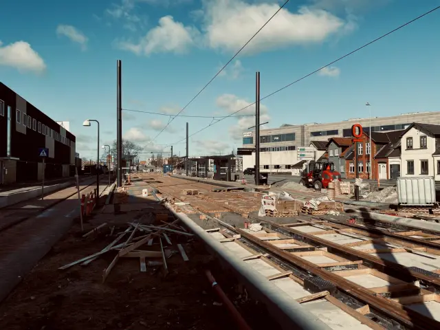 Billede af Vesterbro Letbanestation.