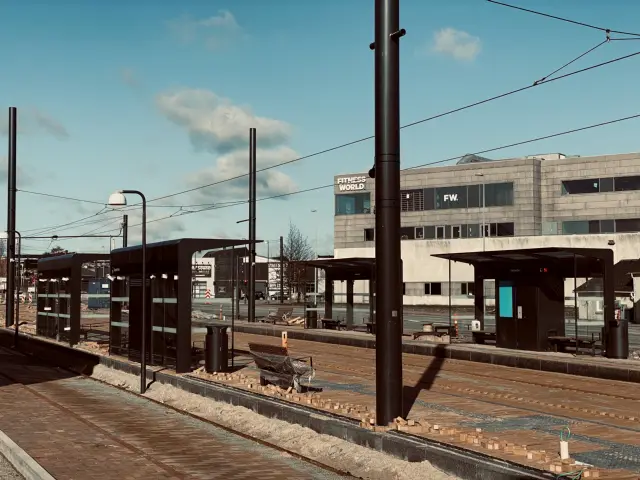 Billede af Vesterbro Letbanestation.