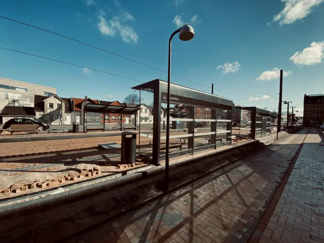 Billede af Vesterbro Letbanestation.