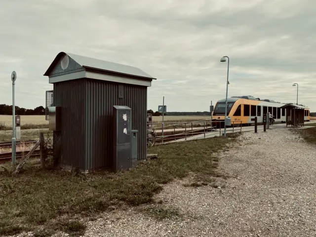 Billede af tog ud for Østerbjerg Station.
