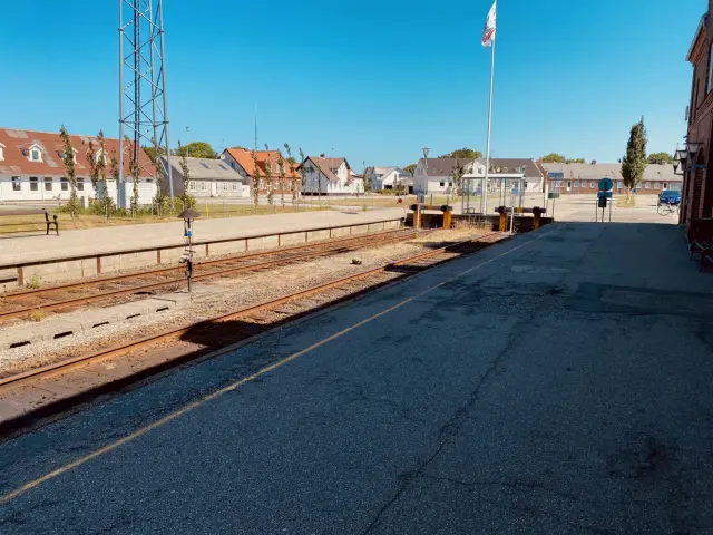 Billede af Lemvig Stations sporareal.