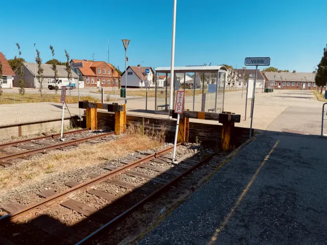 Billede af Lemvig Stations sporareal.