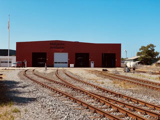 Billede af Lemvig Stations remise.